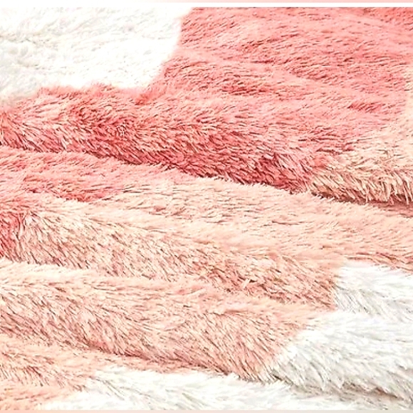 GORGEOUS☆INTELLIGENT DESIGN Twin(XL) Rachel Ombre Shaggy Blush Comforter Bed Set - Picture 3 of 8